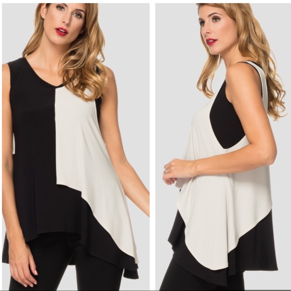 Joseph Ribkoff Tops - Joseph Ribkoff Layered Black Ecru Tank Top 14